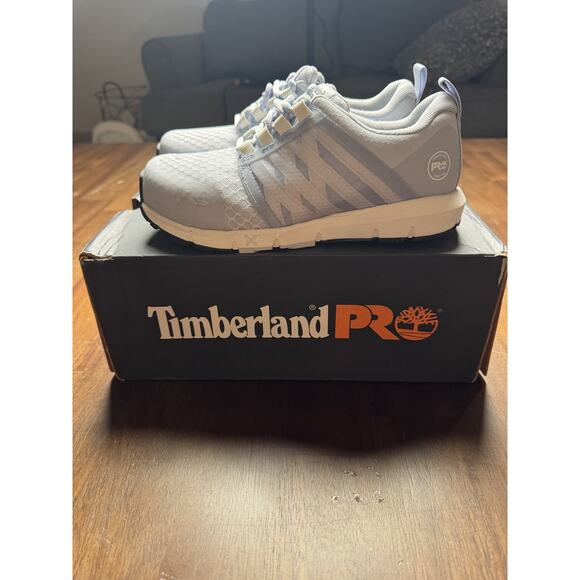 Timberland PRO Radius Shoes Womens Size 5.5M Gray Composite Safety Toe Work - Picture 3 of 14